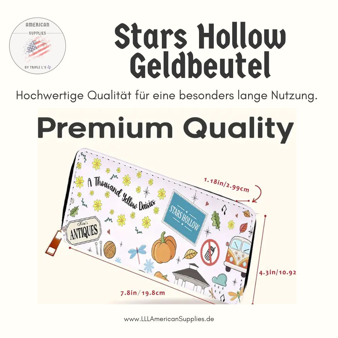 Stars Hollow Geldbörse – Gilmore Girls inspiriertes Design, Hochwertige Kunstleder Damen Geldbörse