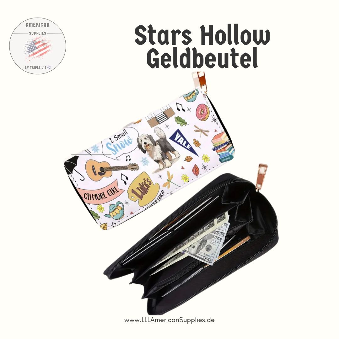 Stars Hollow Geldbörse – Gilmore Girls inspiriertes Design, Hochwertige Kunstleder Damen Geldbörse