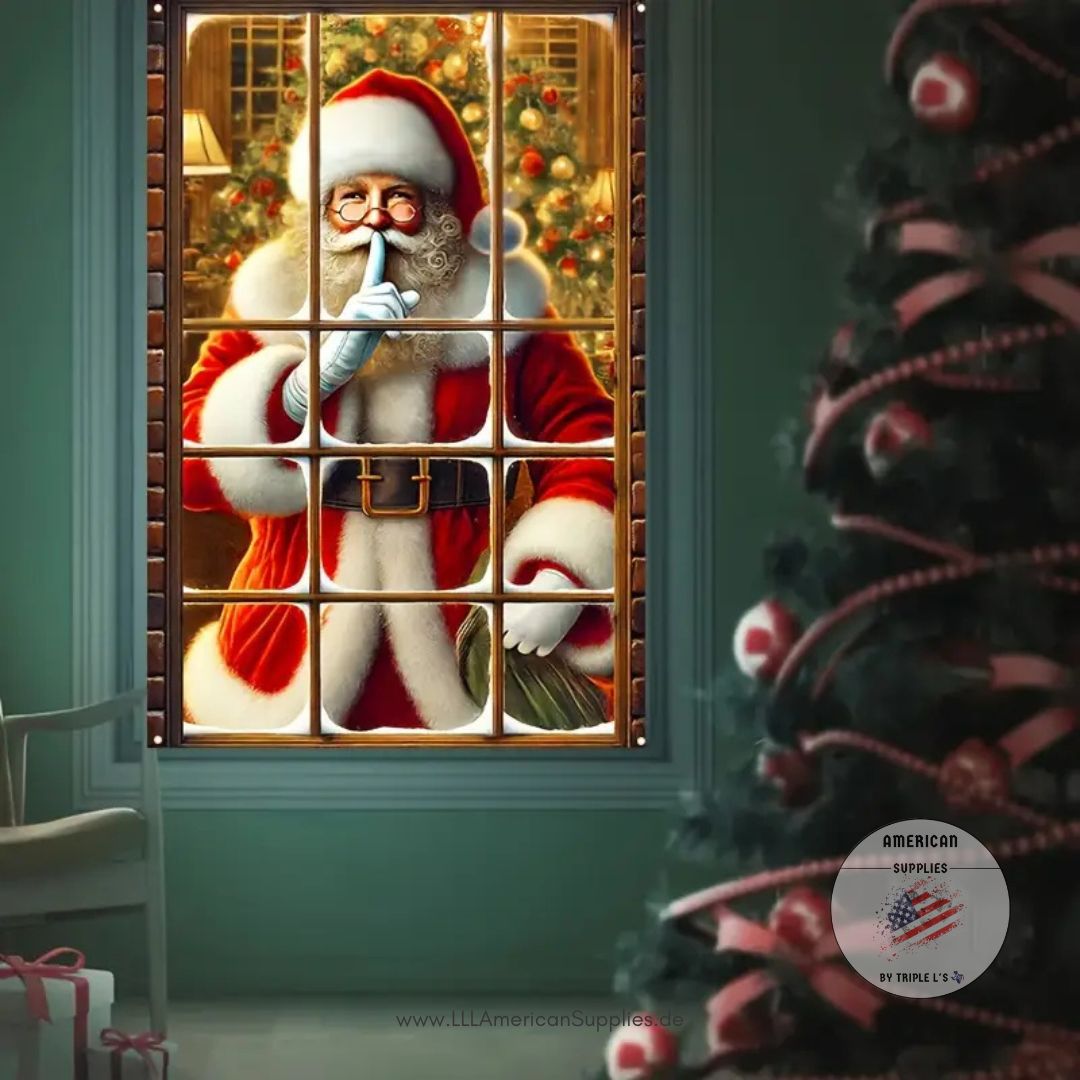 Santa Claus - Fensterdekoration Weihnachtsmann – beidseitig sichtbar