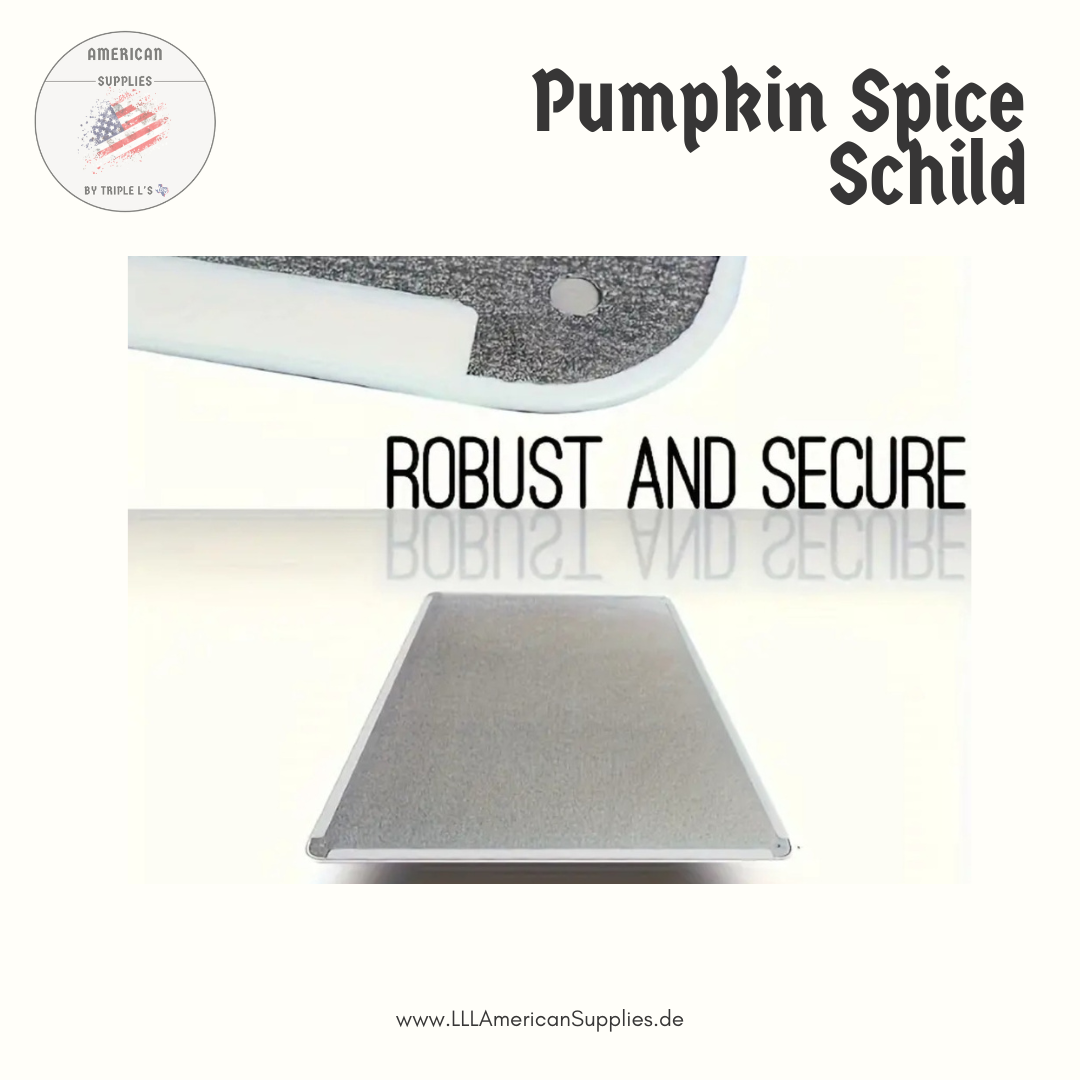 Vintage Pumpkin Spice Metallschild - Herbstdeko USA-Style | 20x30 cm Alu-Schild
