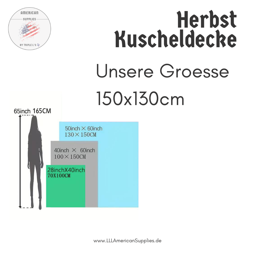 Kürbis Kuscheldecke wendbar – Perfekt für Herbstliebhaber-