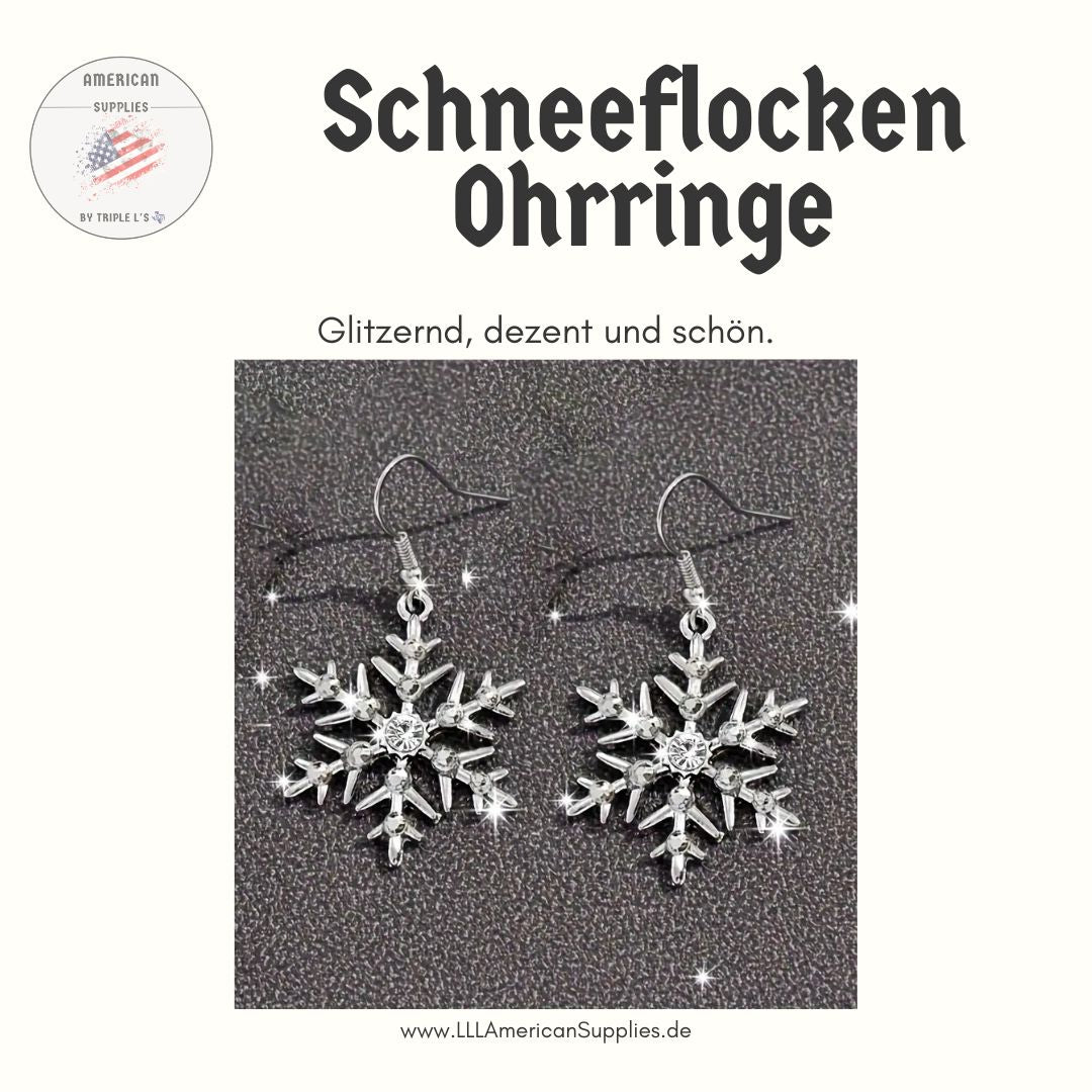 Schneeflocken-Ohrringe „Winterzauber Snowflakes"