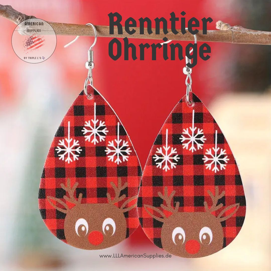Rudolph Weihnachts-Ohrringe „Festive Elegance“