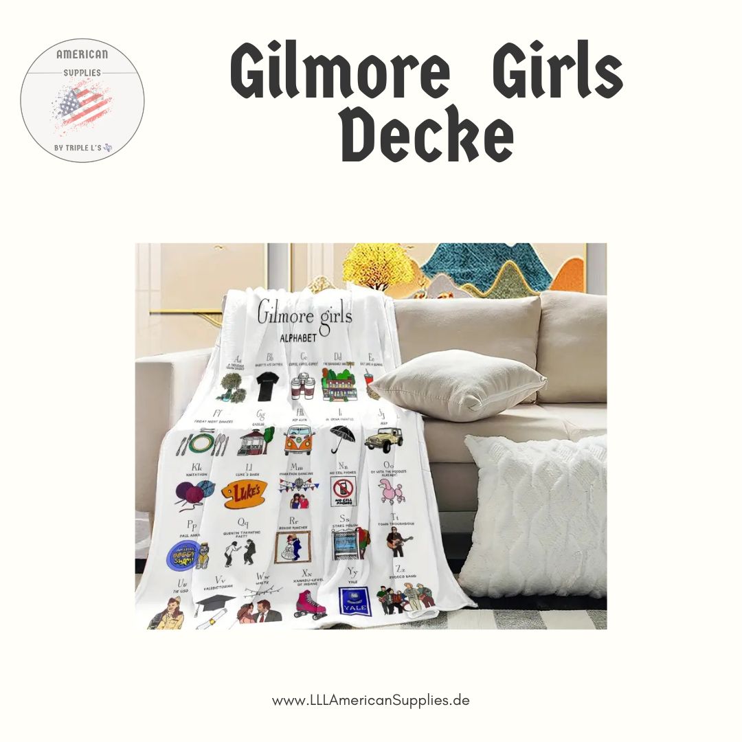 Gilmore Girls Alphabet Flanell-Decke – Stars Hollow Motive 150x200