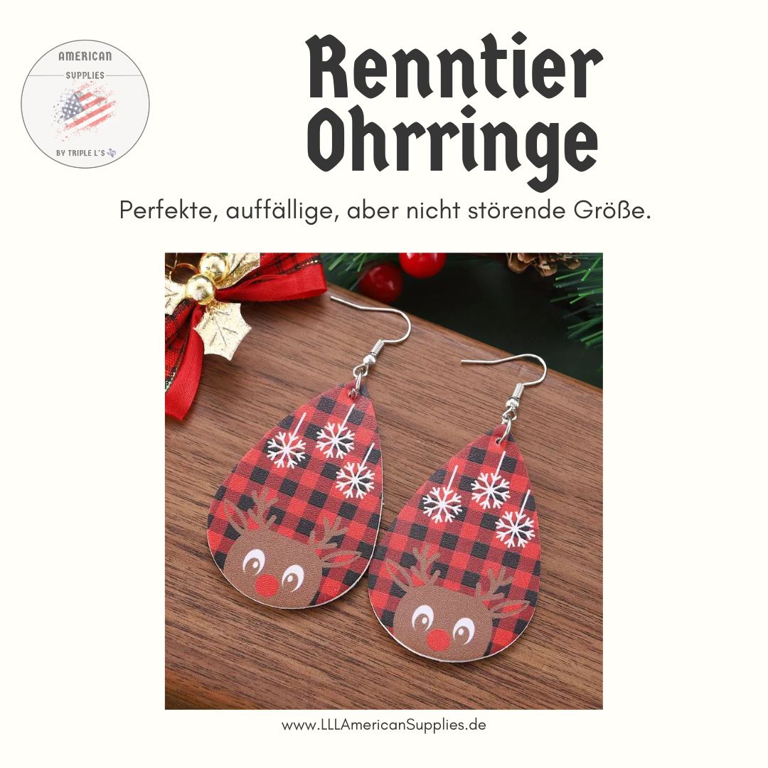 Rudolph Weihnachts-Ohrringe „Festive Elegance“