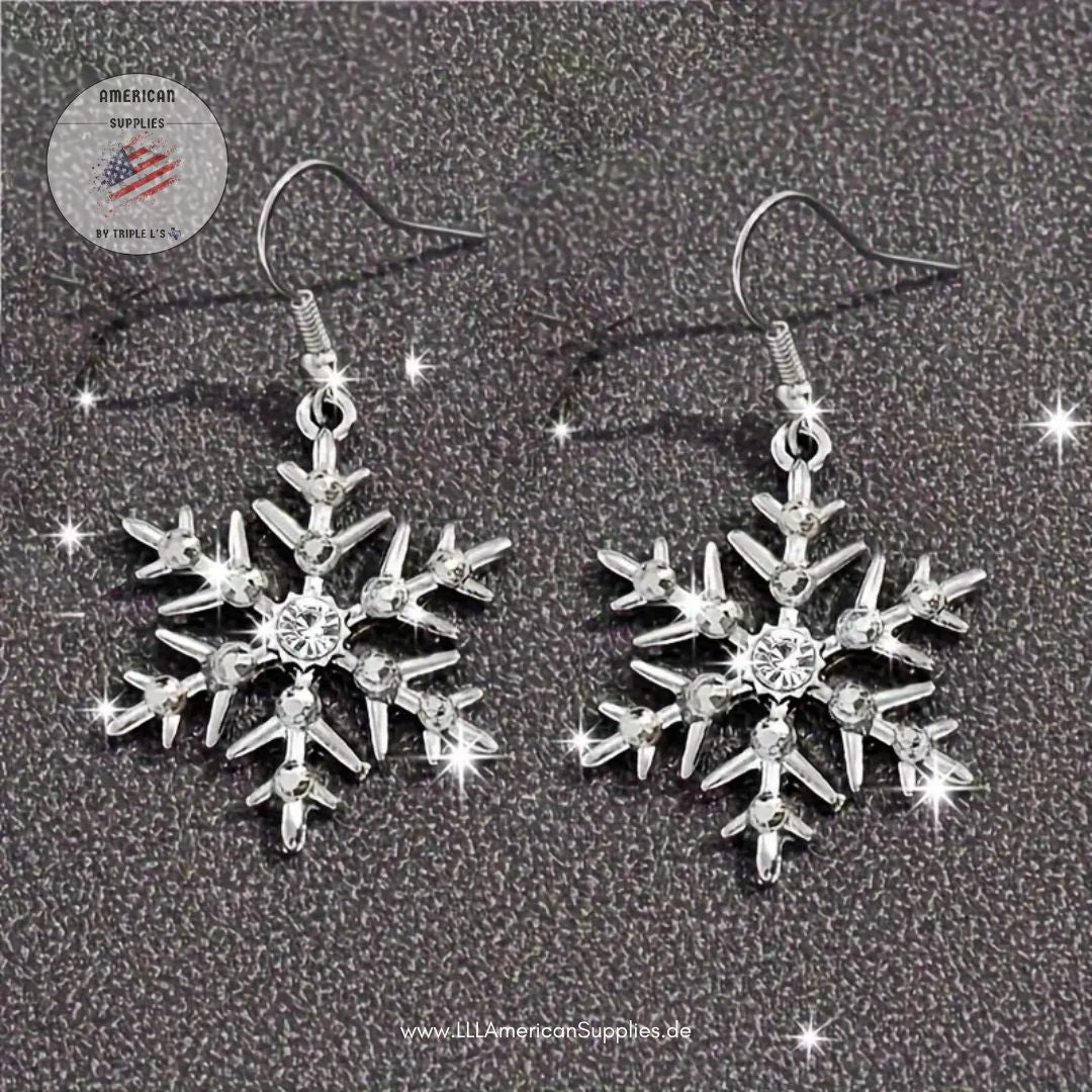 Schneeflocken-Ohrringe „Winterzauber Snowflakes"