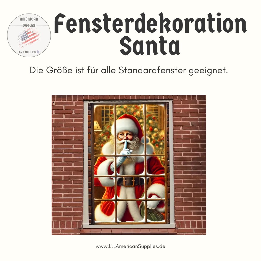 Santa Claus - Fensterdekoration Weihnachtsmann – beidseitig sichtbar
