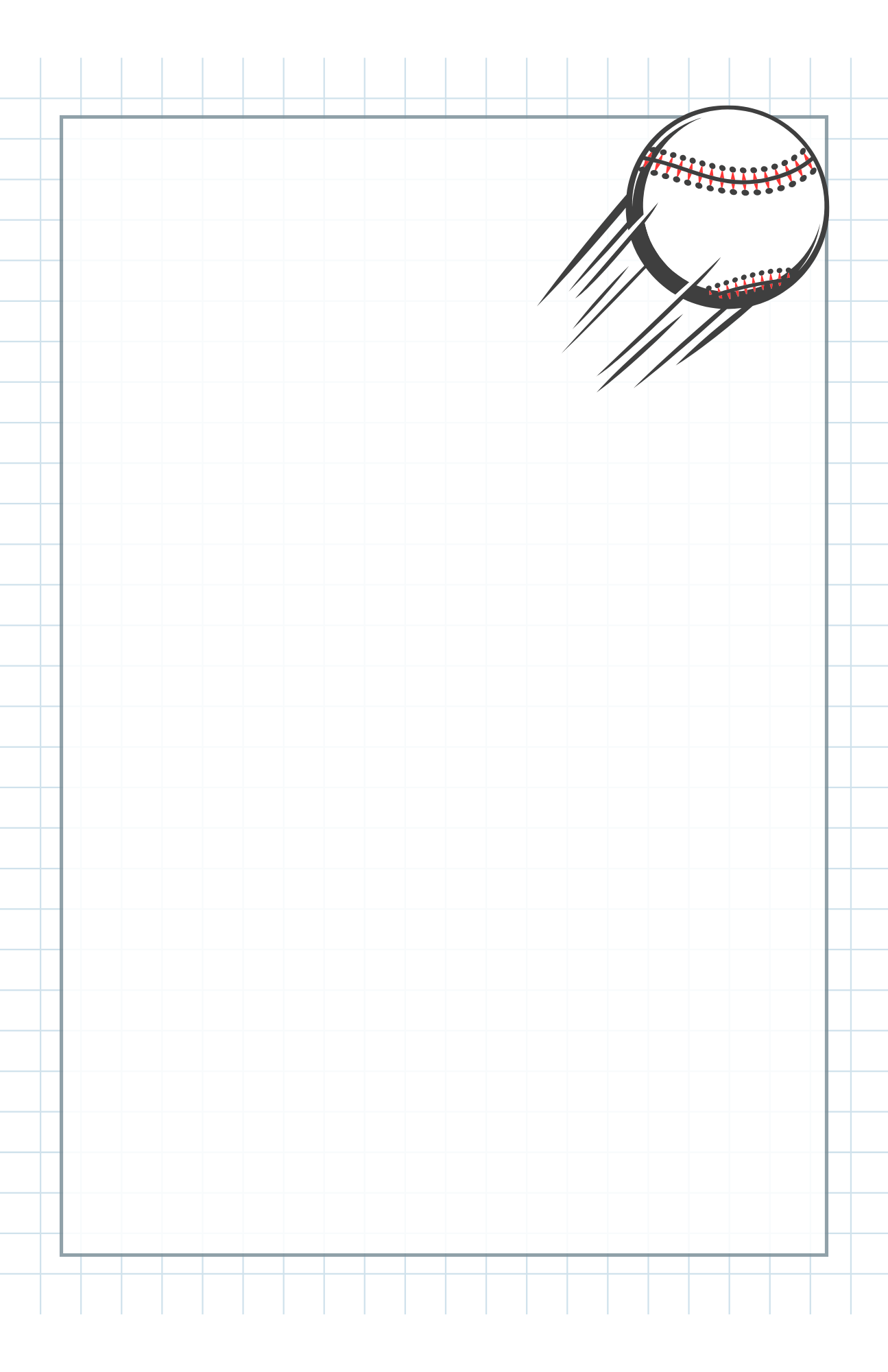 Baseball Hausaufgabenheft, Homework book