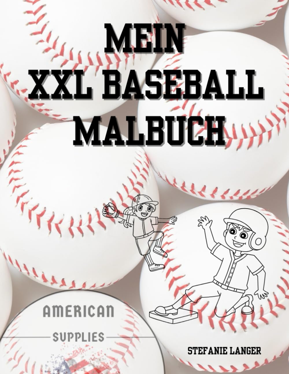 Mein XXL Baseball Ausmalbuch AMZON LINK IN BESCHREIBUNG