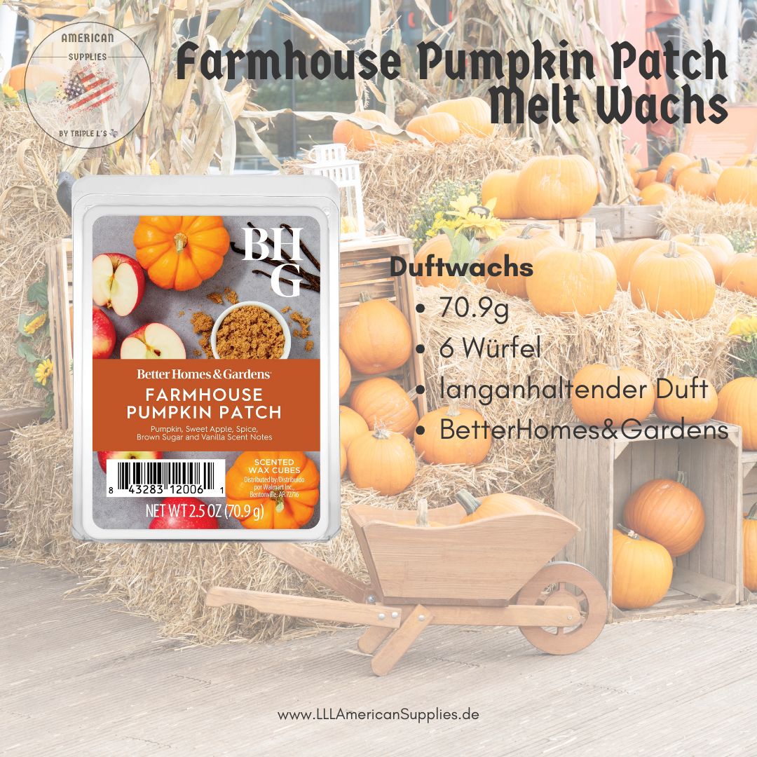 Melt Wax Farmhouse Pumpkin Patch, Duftwachswürfel, scented wax cubes BetterHomes&Gardens