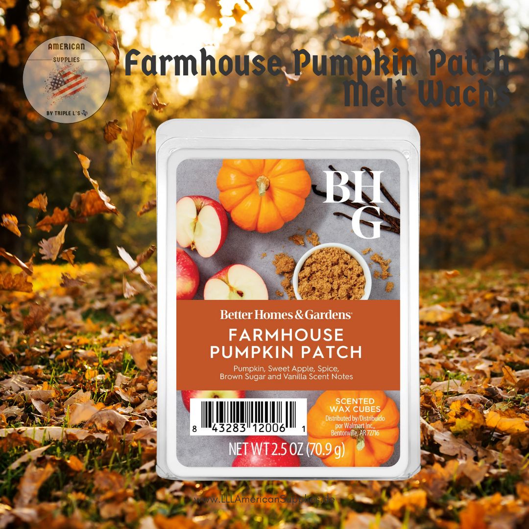 Melt Wax Farmhouse Pumpkin Patch, Duftwachswürfel, scented wax cubes BetterHomes&Gardens