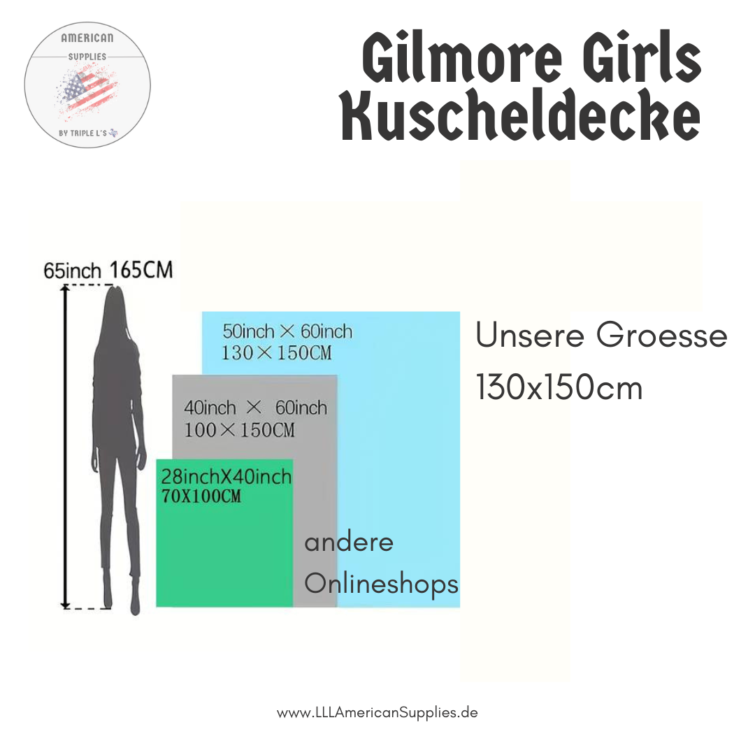 Gilmore Girls Leichtgewicht -Themed Kuscheldecke - Weich & Gemütlich - weiss
