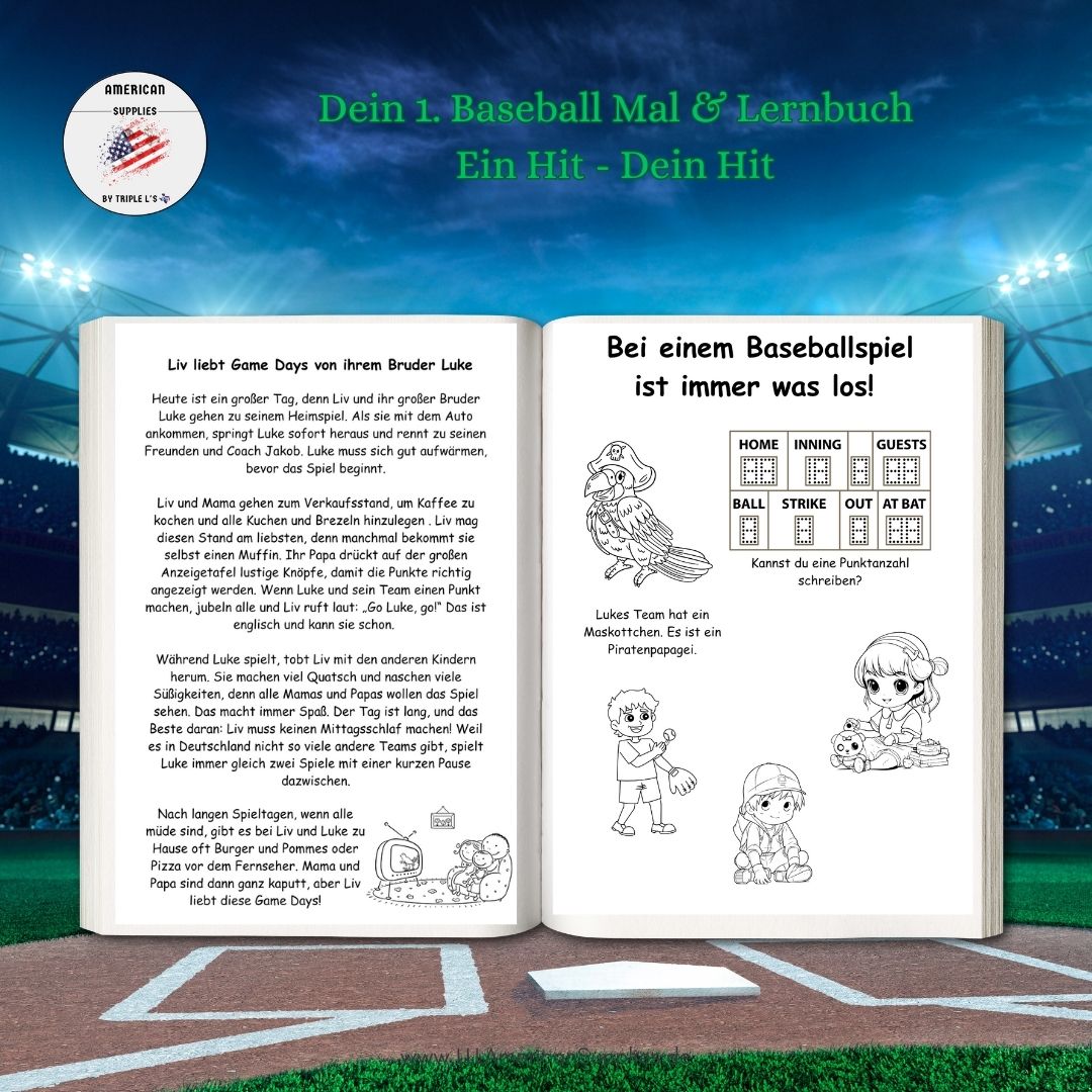 Dein 1. Baseball Mal & Lernbuch