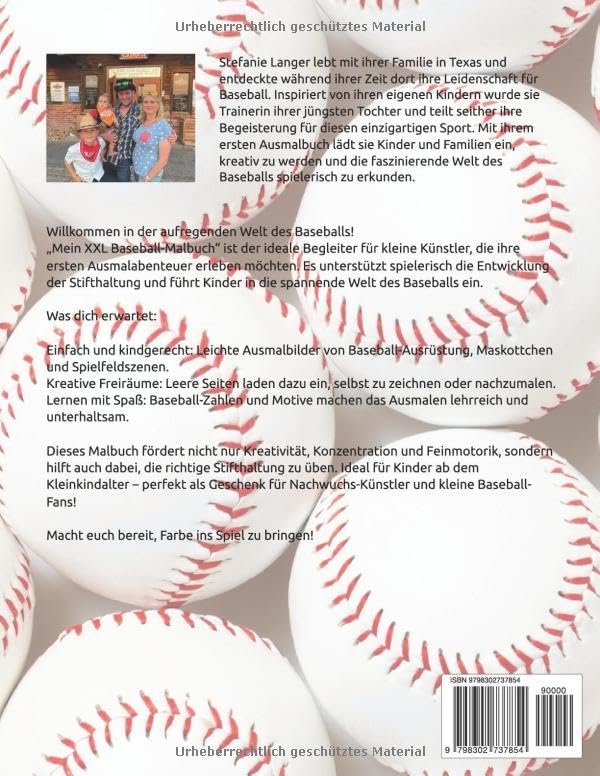 Mein XXL Baseball Ausmalbuch AMZON LINK IN BESCHREIBUNG