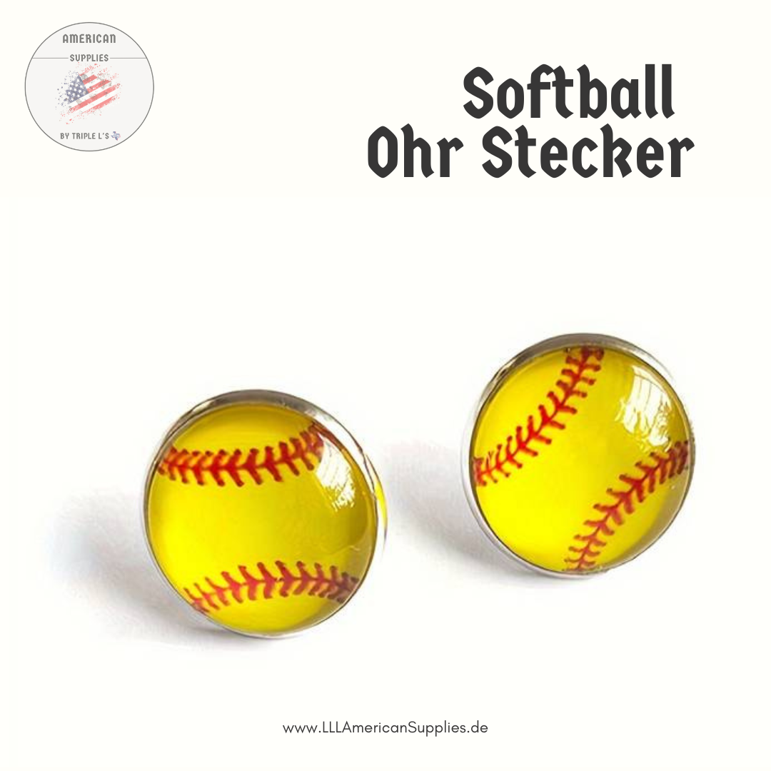 Softball Ohr Stecker gelb -ultra leicht- Softball