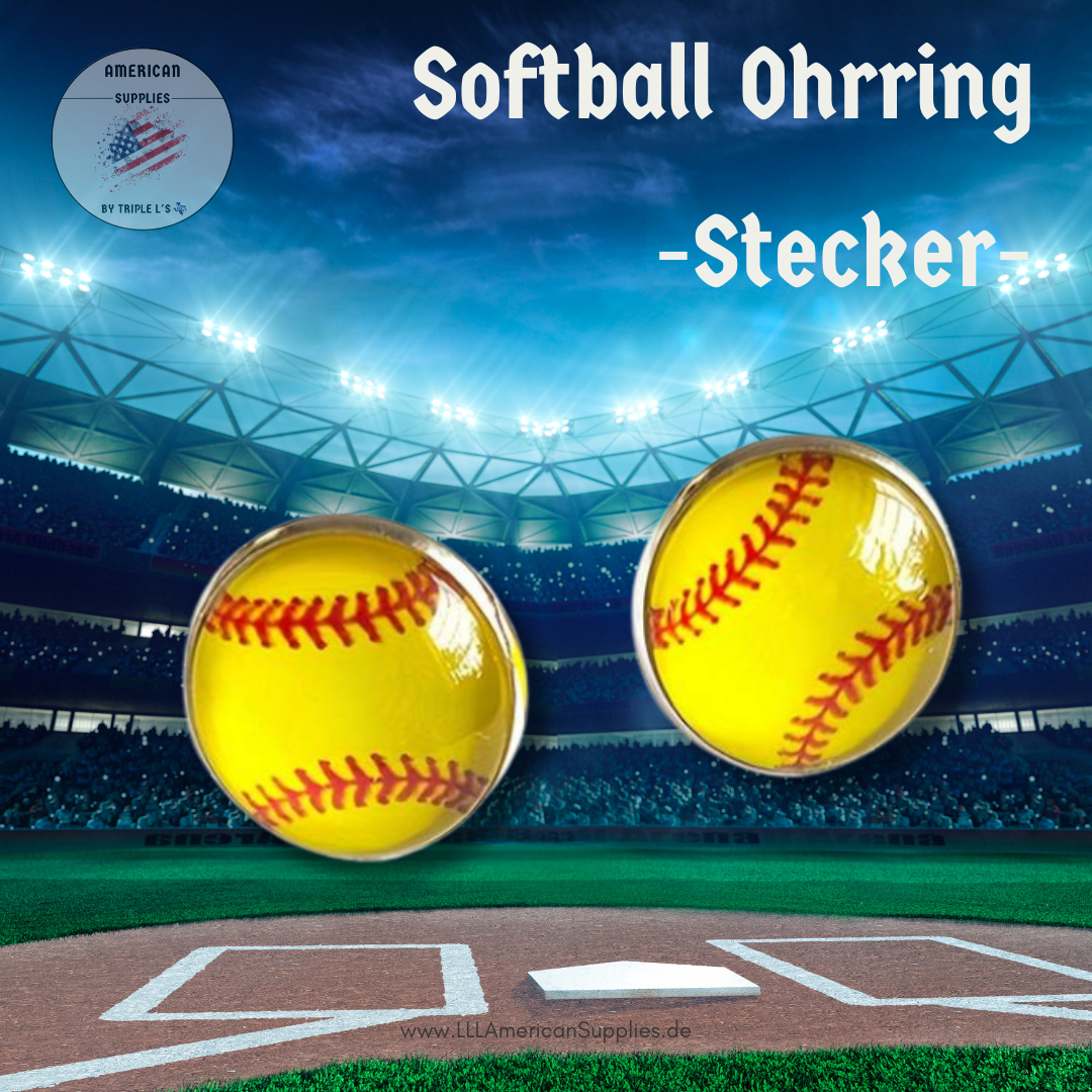 Softball Ohr Stecker gelb -ultra leicht- Softball