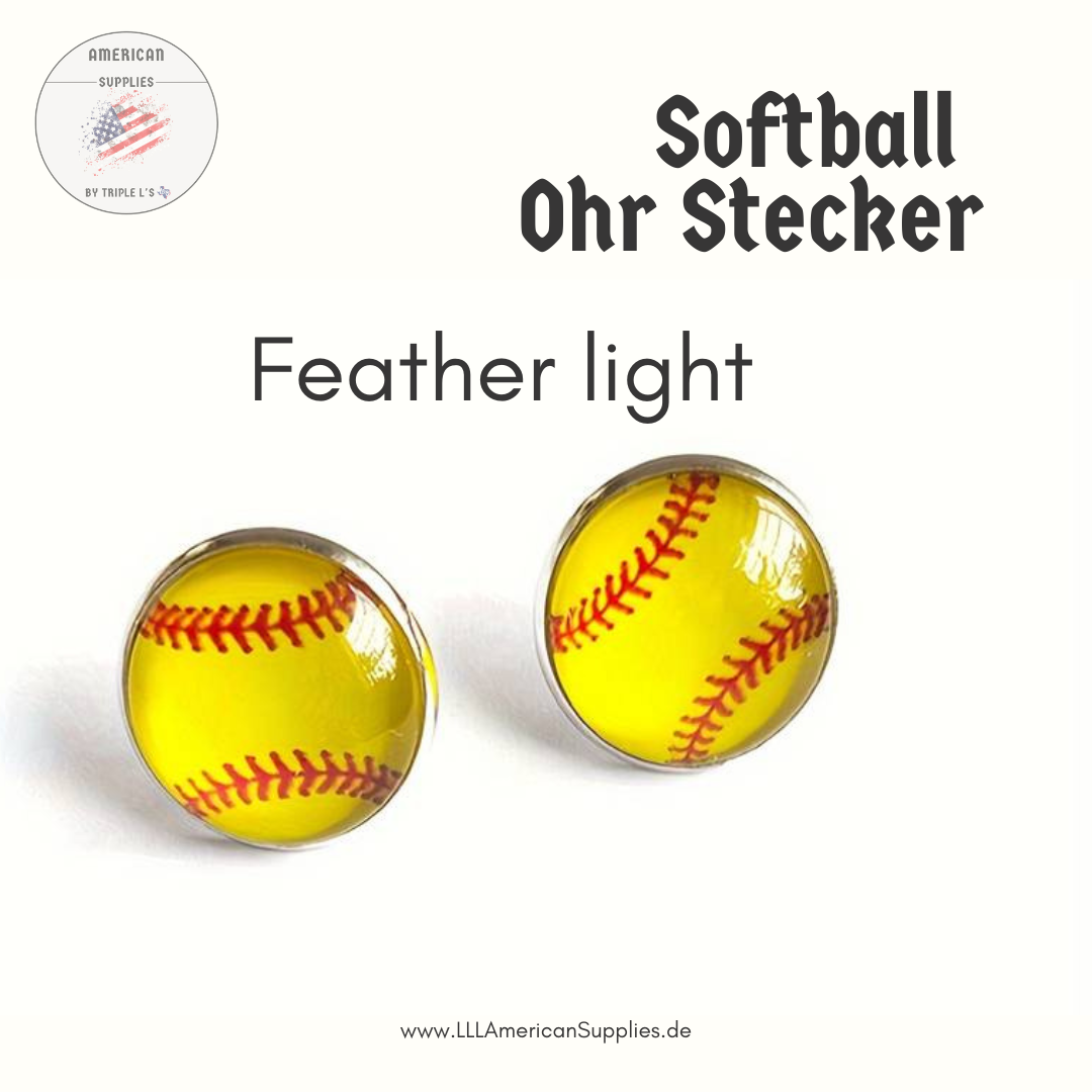 Softball Ohr Stecker gelb -ultra leicht- Softball