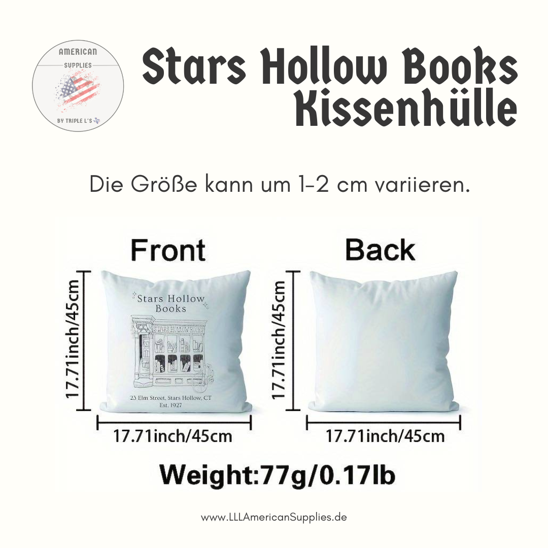 Stars Hollow Books Kissenhülle -Gilmore Girls- Kuschelig samtig
