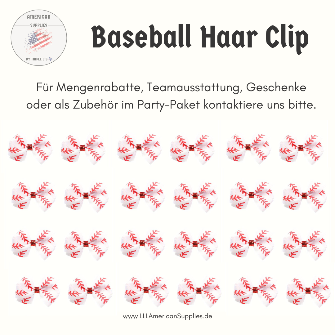 Baseball Haar Clip - 2er Set - Haarspange