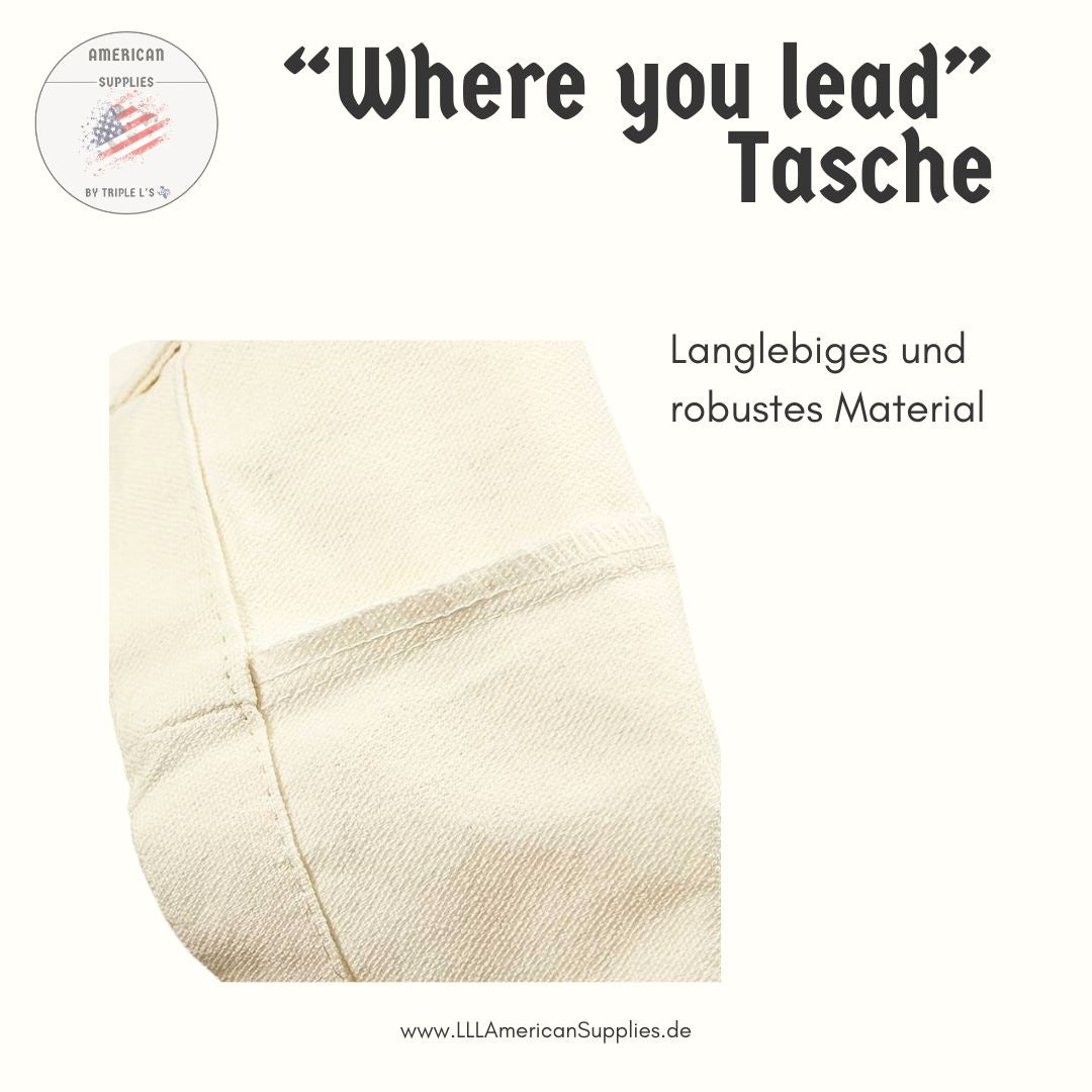 "Where you lead" Stars Hollow Tasche, Gilmore Girls Bag -Where you lead- Stofftasche Stars Hollow
