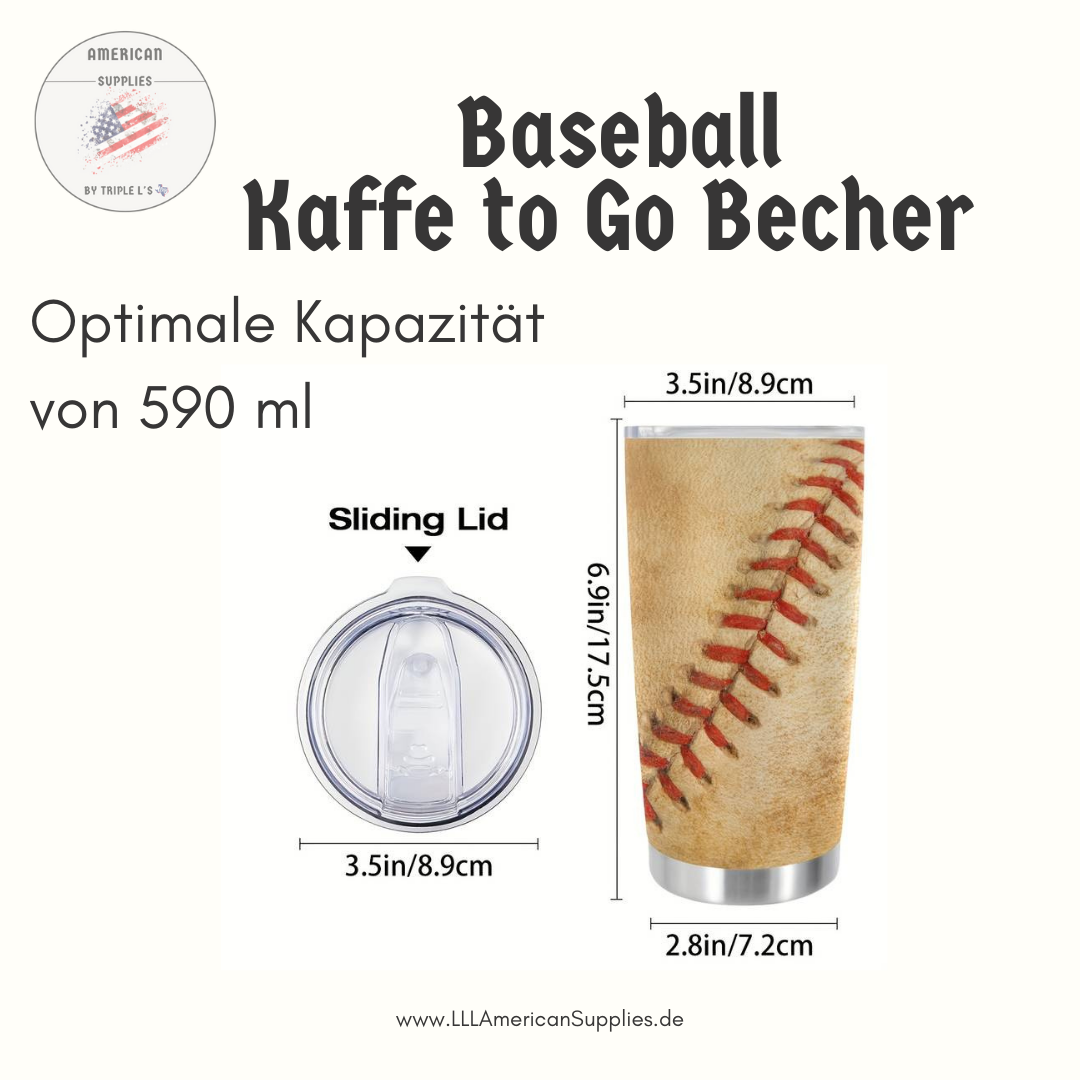 Baseball Thermobecher - Coffe to Go- Isolierbecher