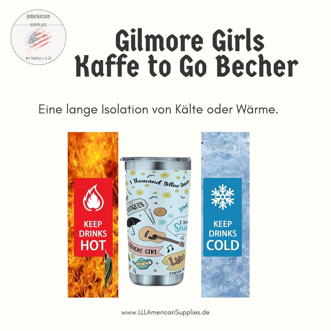 Gilmore Girls Coffee to go Becher hellblau - Coffee, Coffee, Coffee -Isolierter Kaffebecher 590ml