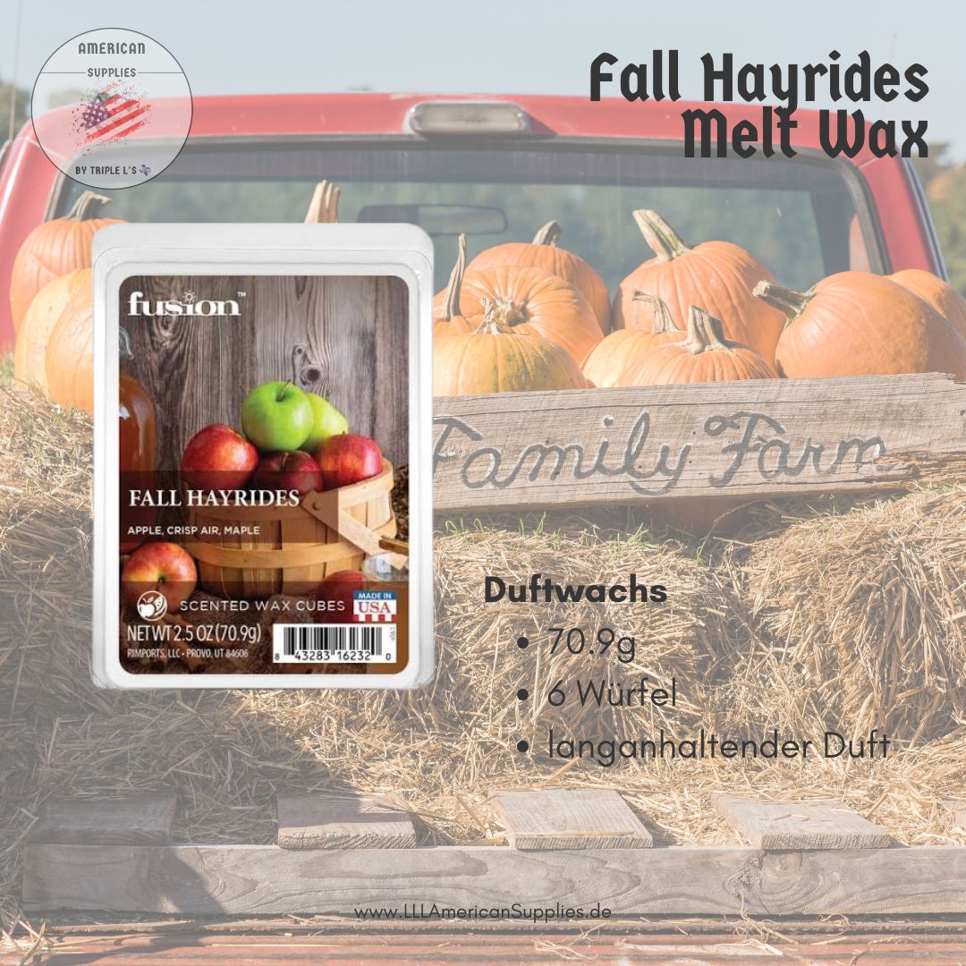 Melt Wax Fall Hayrides, texas fusion, Duftwachswürfel, scented wax cubes