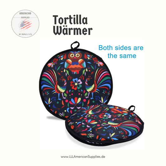 30cm,12-Zoll Tortilla-Wärmer mit mexikanischem Tierdruck – Mikrowellensichere isolierte Stofftasche für Tortillas, Pita und Pfannkuchen