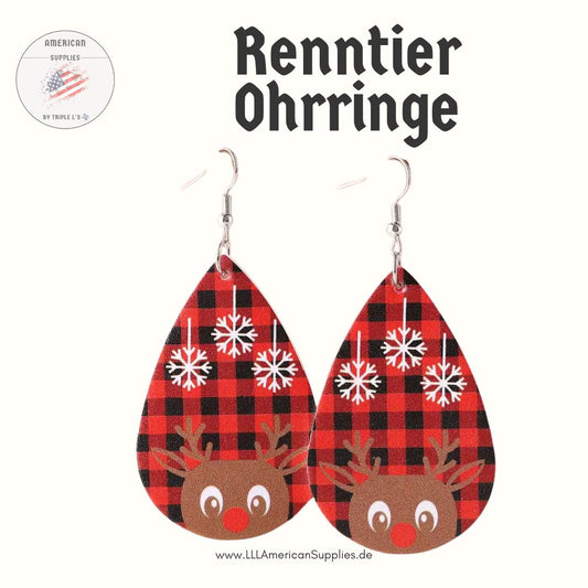 Rudolph Weihnachts-Ohrringe „Festive Elegance“