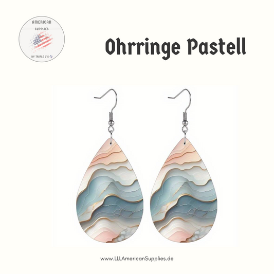 Pastellfarbene Boho-Ohrringe – Doppelseitig Bedruckt, Extra Leicht