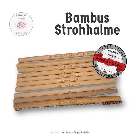 Bambus Strohhalm, Bamboo Drinking Straws – Gilmore Girls Edition (10 Sprüche) Made by Moms