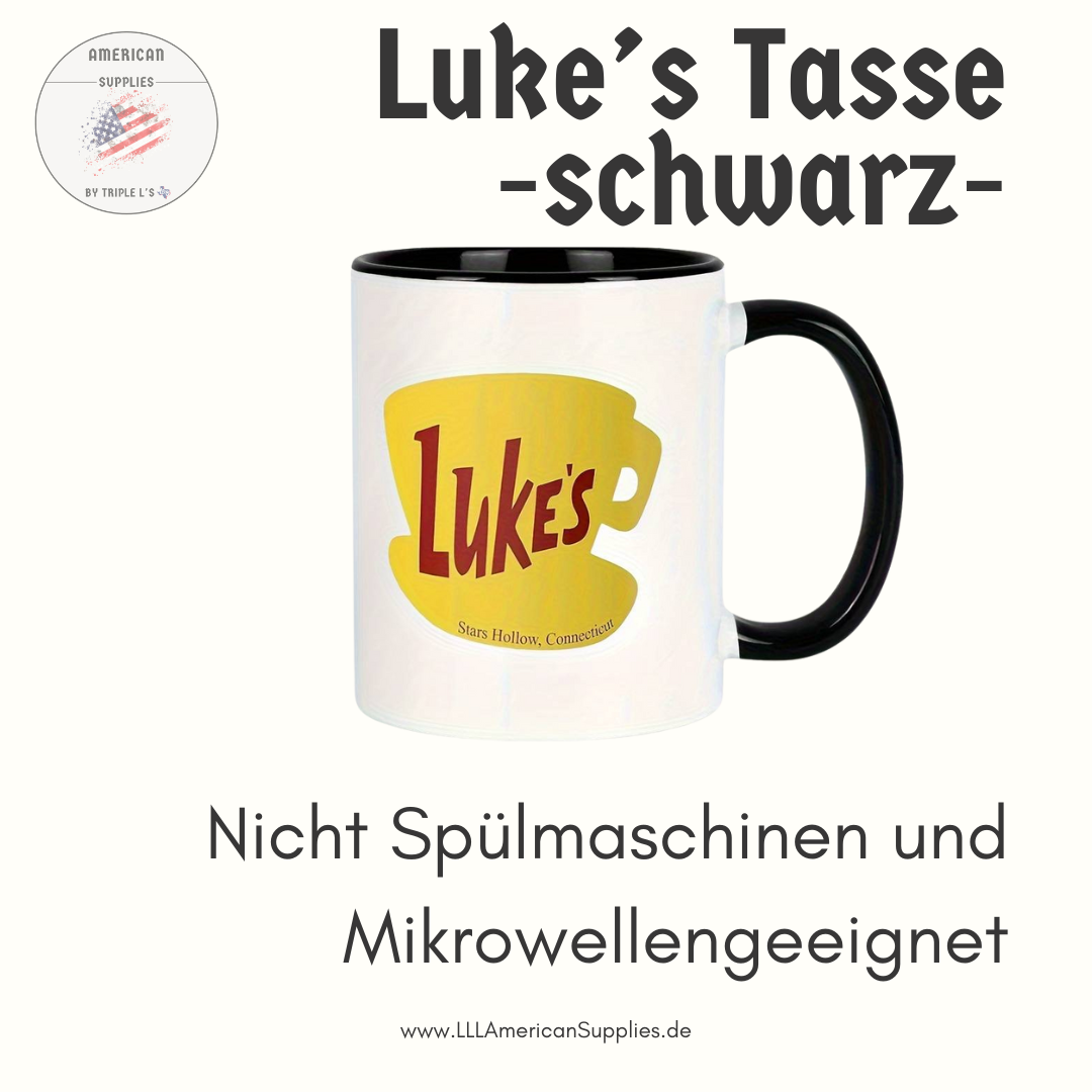 Luke's Diner Tasse -schwarz-, Gilmore Girls Coffee to go Becher -Coffee, Coffee, Coffee- 330ml