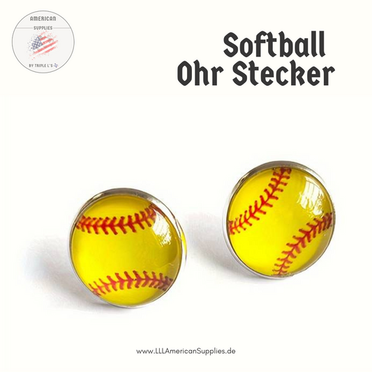 Softball Ohr Stecker gelb -ultra leicht-  Softball