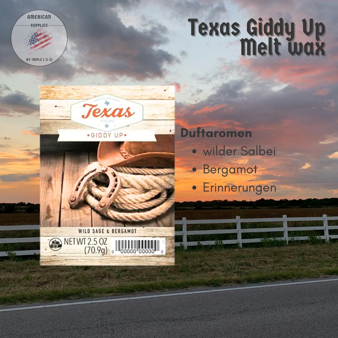 Melt Wax Texas fusion Giddy Up – Duftwachs aus den USA