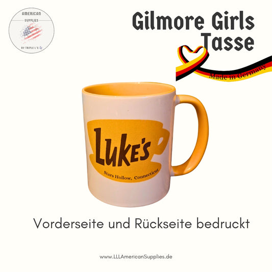 Luke's Diner Tasse -gelb-, Gilmore Girls Coffee to go Becher -Coffee, Coffee, Coffee- 330ml Made in Germany