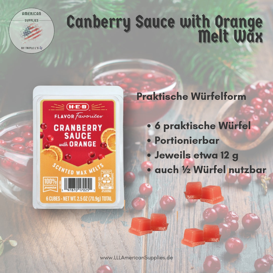 Melt Wax Cranberry Sauce with Orange, Duftwachs